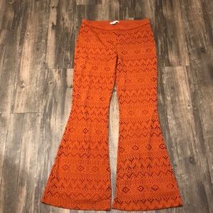 Orange American Eagle Flowy Pants